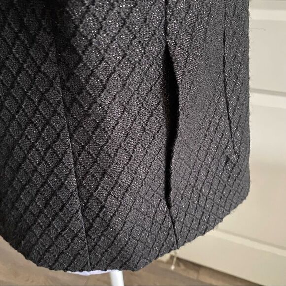 Armani Exchange Black Wool Evening Jacket with Silver Metallic Contrast Size L - Picture 4 of 10